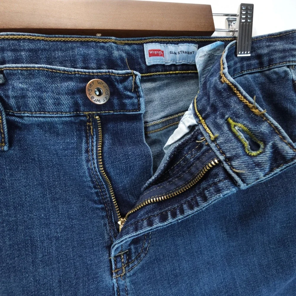 Wrangler Slim Straight Jeans Mens 32x30‎ Blue Streetwear Skate Denim Pants